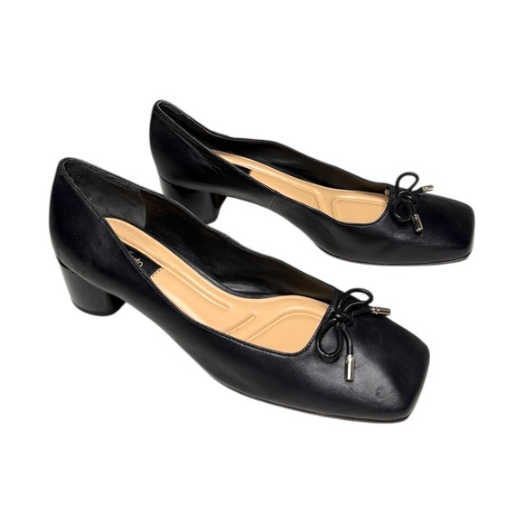 Franco Sarto Womens Natalia Leather Square Toe Heel Size 11 - Picture 5 of 6